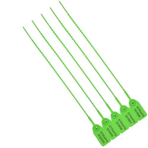 Plastic Security Tamper Pfoof Seals,Self Locking Zip Ties Pull Tags Numbered 9.84 inch Length for Logistics Fire Extinguishers