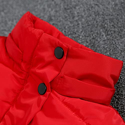Ropa cálida para niños y bebés conjunto rojo de invierno para 5 a 6 años 5