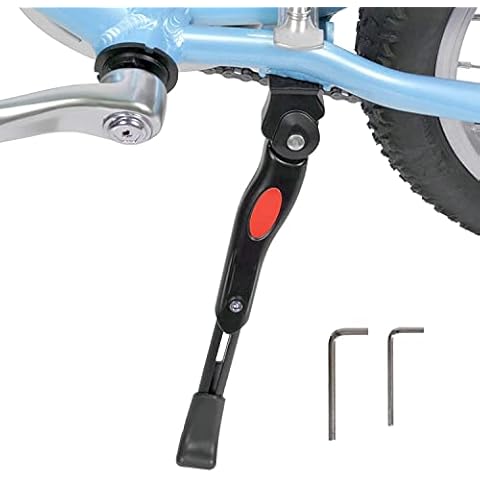 Kickstand for 16 18 20 Inch Kids Bicycle Center Mount Adjustable Aluminum Alloy Bicycle Kickstand Adult Kick Stands for 16-20 Inch Mountain Bike/Road Bicycles Cover