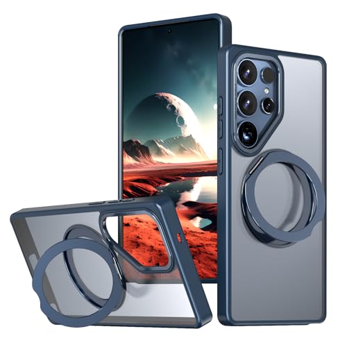 Galaxy S25 Ultra �p �u���[�P�[�X 360�x��] �X�^���h MagSafe�Ή� �M�����N�V�[s25�E���g�� �J�o�[ ���C�����X�[�d SUGOIDAN �g�уP�[�X �����O galaxy s25ultra �P�[�X ���� �}�O�Z�[�t �y�� �X�}�z