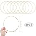 Outuxed 8pcs 10inch Metal Crafts Hoops Wreath Macrame Creations Ring for DIY Crafts Dream Catchers, Floral Macrame Hoop for Wedding Decor, Wall Hanging Craft, Gold