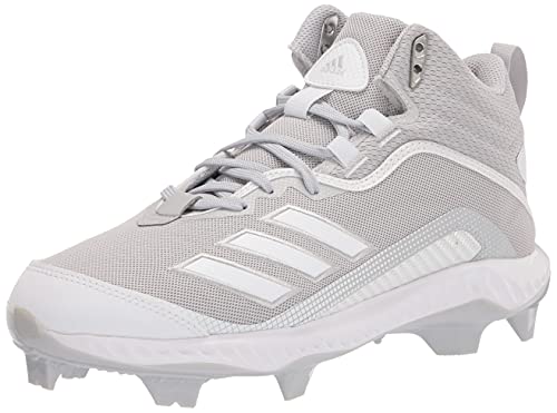 adidas Men's FV6198 Baseball Shoe, Light Grey/White/White, 14