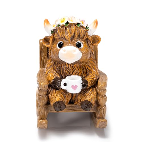 Highlandcowfigurineforbookshelfdecorhighlandcowsthemedgiftsforwomenresinfigureshomedeskdecorationsaccentsrest  Urban Country Home Decor Highland cow figurine for book shelf decor highland cows themed gifts for women resin figures home desk decorations accents rest  urban country home decor