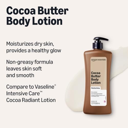 Image of Amazon Essentials Cocoa Butter Body Lotion, Lightly Scented, 20.3 Fl Oz, Pack of 1 (Previously Amazon Basics)