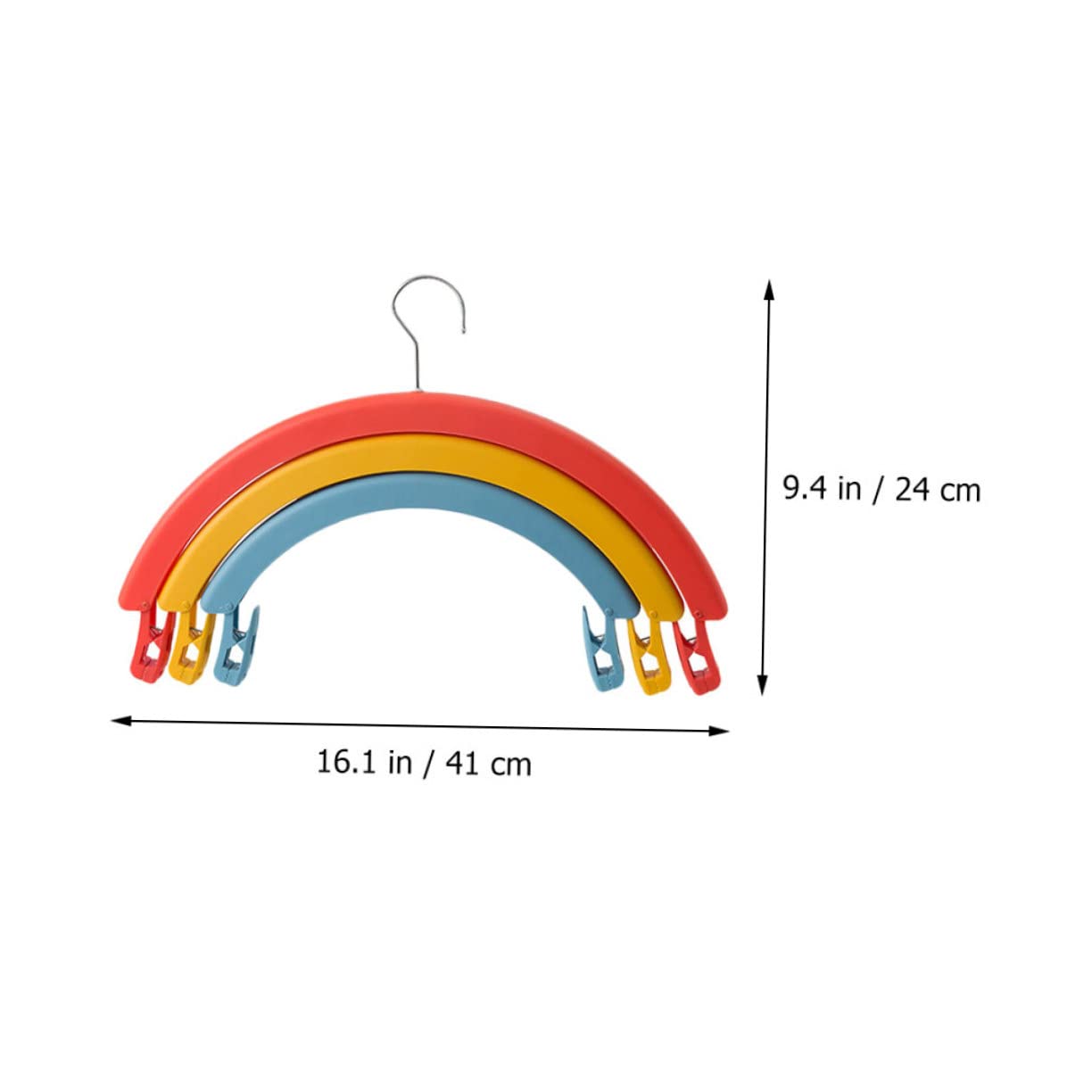 Cabilock Strong Material Clothes Hanger Non-Slip Rotating Design Rainbow Style Hangers for Tank Tops Pants
