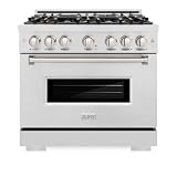 ZLINE 36 in. Classic Gas Range with DuoPro Cooktop and Convection Oven in Satin Stainless Steel