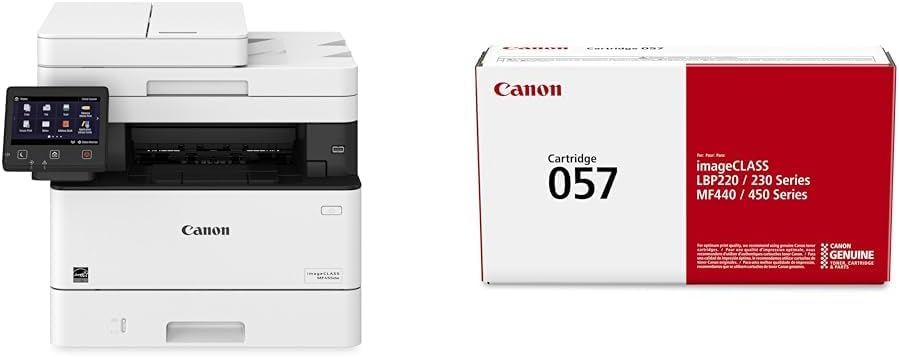 Canon imageCLASS MF455dw - Monochrome Duplex, Wireless All-in-One Laser Printer with Scanner, Copier and Fax, Auto Document Feeder, Mobile Ready, 3 Year Warranty, 40 PPM, White