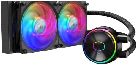 Cooler Master MasterLiquid PL240 Flux 240 AIO Liquid CPU Cooler, ARGB