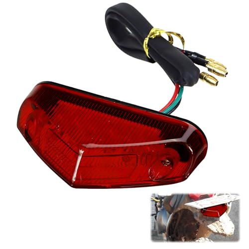 WZWZO - Feu Arriere Moto, Feux Arriere Moto, Feux Stop Mo to, 12 Volts Haute Luminosité Feu Ar-rièRe M oto, Universel LED Feu Arr ièRe de M-oto,Étanche Feu Arr ièRe de Frein de Mo-to pour Mo tos ATV Dirt