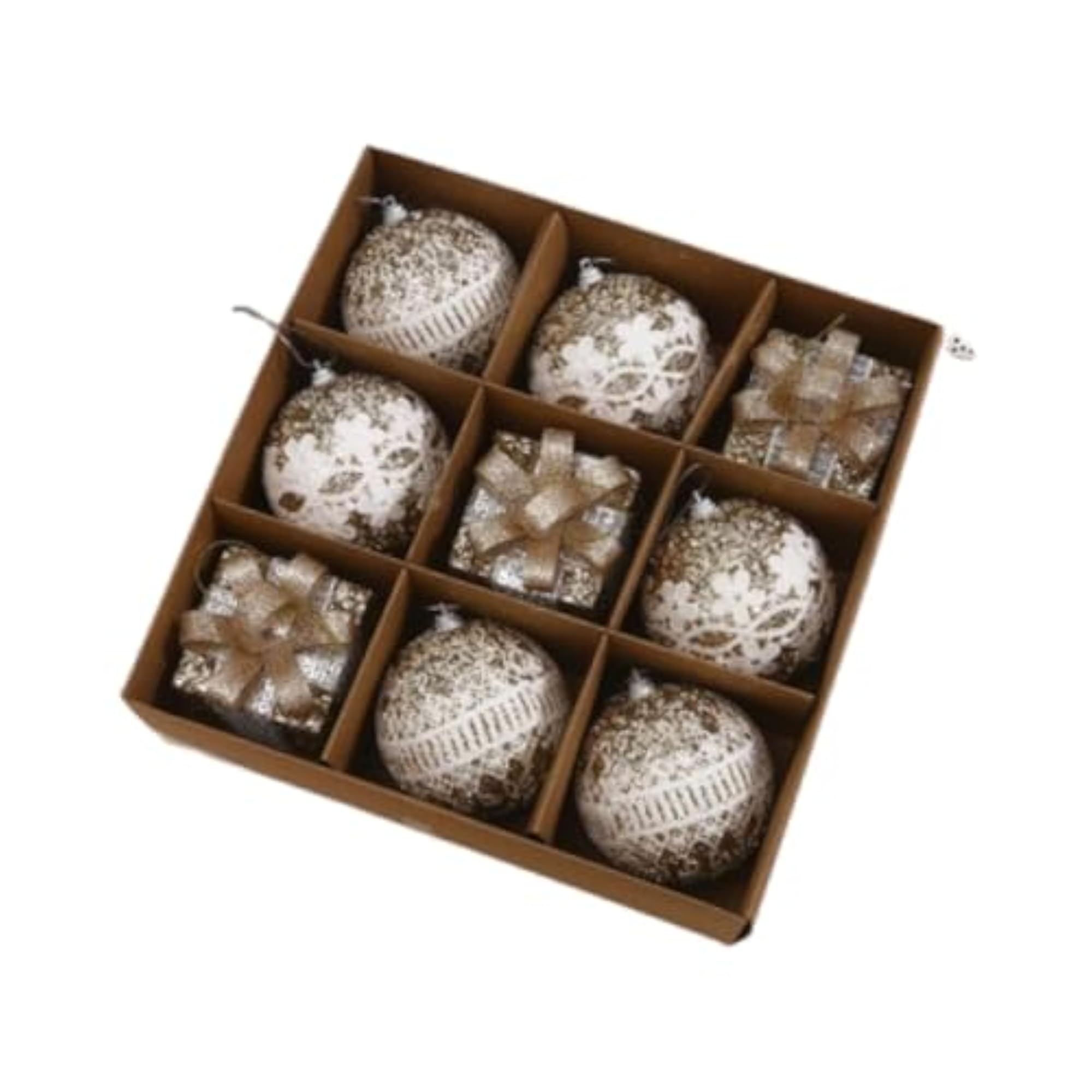 9 Pieces Christmas Ball Baubles Decorative Set
