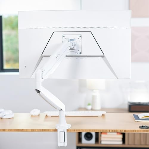 Support de bureau articulé blanc Vivo pour écran jusqu'à 32 pouces - 4
