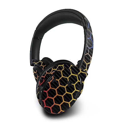 Image of MightySkins Carbon Fiber Skin Compatible with Bose QuietComfort 45 Headphones Primary Honeycomb | Protective, Durable Textured Carbon Fiber Finish | Easy to Apply