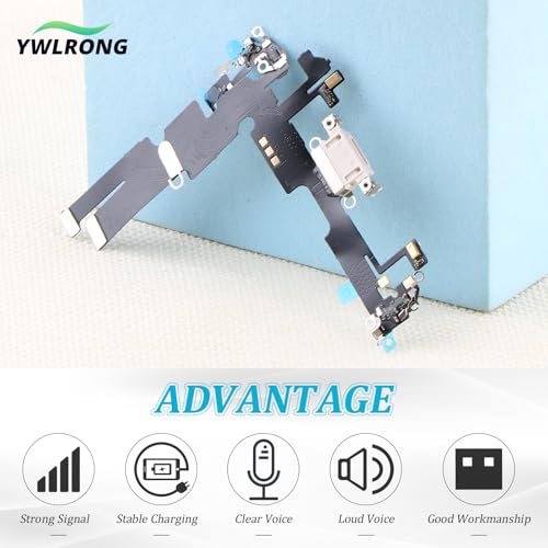 Port de charge pour iPhone 14 Plus connecteur dock câble flexible blanc