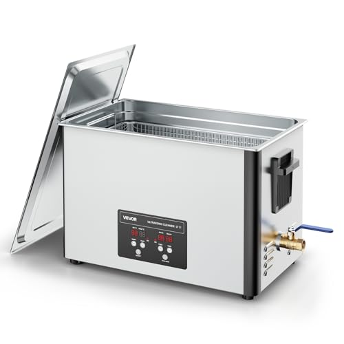 VEVOR Limpiador Ultrasónico 30 L, Máquina de Limpieza Ultrasónica...