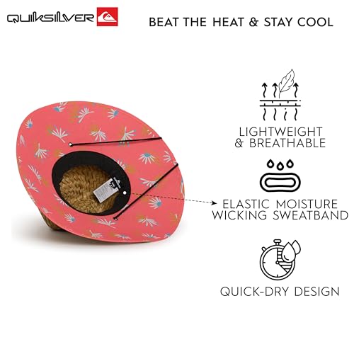 Image of Quiksilver Men's Wide Brim Outdoor Lifeguard Straw Sun Hat
