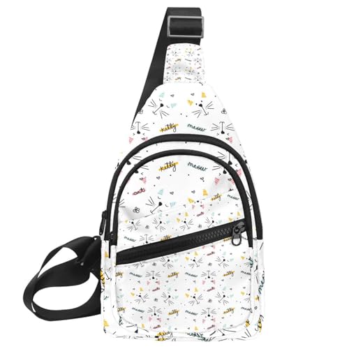 Sacoche crossbody chats graphiques pour ranger vos essentiels sans encombre