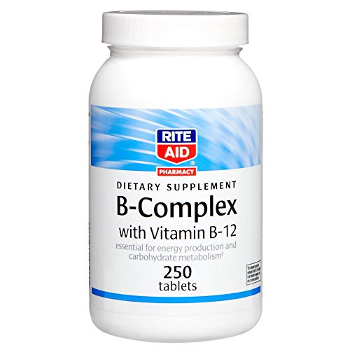 Rite Aid B-Complex Vitamins with Vitamin B-12-250 Count | Vitamin B Complex | Energy Supplement