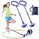 2Pcs Kinder Blinkender Springring,Swing Wheel mit Lichtrad,Sport Sprungball,Springender Ball Blinkender,Fettverbrennungsspiel für Kinder und Erwachsene, ​Outdoor-Hüpfspiel