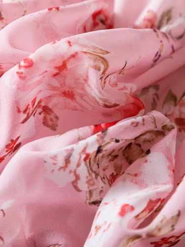 Image of Buy & Try by Dharmikaay Georgette Girl's Floral Printed Frock Dress for Girls Short Frock Baby Princess Western Dresses| Stylish Fancy Kids Clothing for Festival, Fashion
