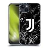 Head Case Designs Licenza Ufficiale Juventus Football Club Nero Marmoreo Custodia Cover Dura per Parte Posteriore Compatibile con Apple iPhone 15 Plus