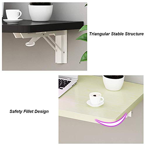 Table pliante murale résolvant le manque d'espace bureau