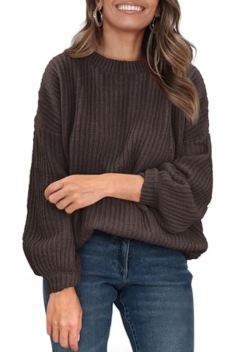 PRETTYGARDEN Fall Sweaters for Women 2025 Fashion Long Sleeve Casual Ribbed Knit Winter Clothes Pullover Jumper Tops