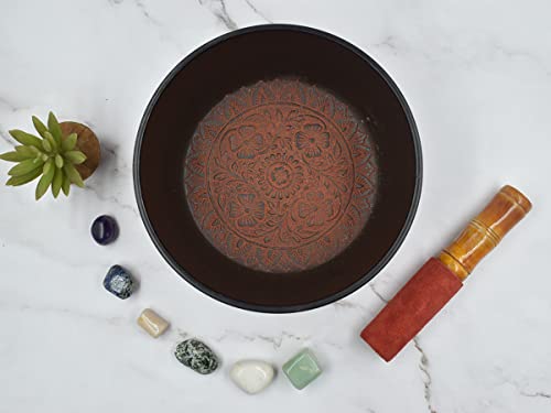 Store Indya Hand Painted Metal Tibetan Singing Bowl Set|7 Inch Musical Instrument Chakra With Wooden Stick Mallet |For Meditation, Yoga, Spiritual Healing, And Stress Relief|Mental Health Gifts #TOP5
