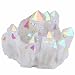 mookaitedecor Titanium Coated Natural Rock Crystal Cluster Geode Stone Specimen,Angel Aura,2"-3"