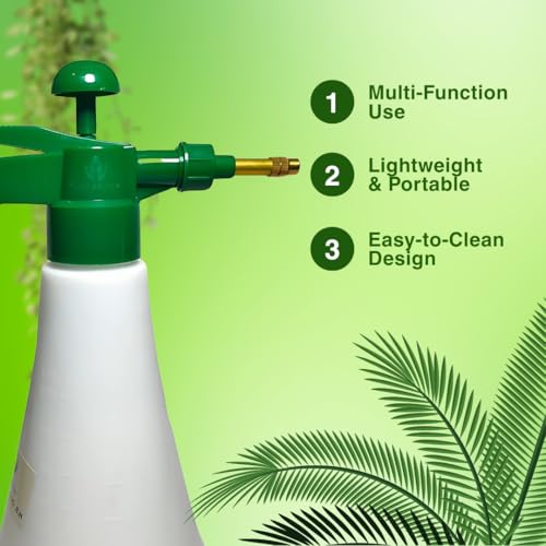 Image of 1 Litre Pressure Spray Pump | Handheld Water Sprayer for Gardening, Lawn & Indoor Plants | Adjustable Nozzle Garden Spray Bottle for Fertilizer, Pesticide & Cleaning Applications
