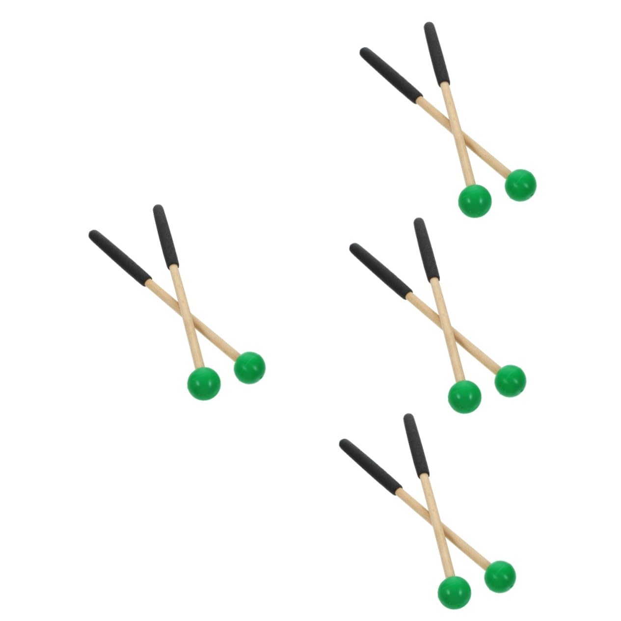 TOYANDONA 4pares Baquetas De Percusión Para Marimba y Xilófono Mallets De Mango Para Instrumentos Musicales