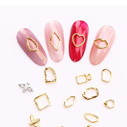Set de moldes para arte en uñas en forma de corazón miniatura 7