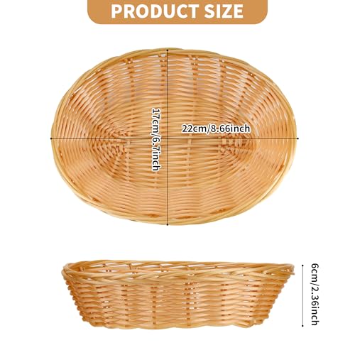 Panier de cuisine en plastique marron pour servir le pain lavable et durable - 3