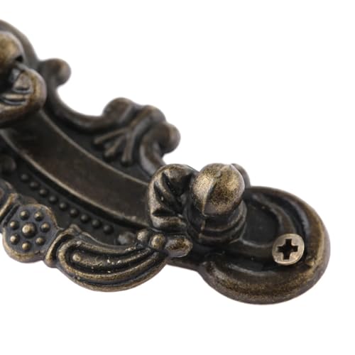 Tirador de bronce de alta gama 94x45mm con acabado artesanal para muebles selectos 3