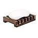 Anwenk Wooden Soap Dish Hand Crafted Rectangular Sink Drainer for Soap, Sponges and More (1 Pack)