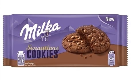 Milka Sensations Cookies with Alpine Milk Chocolate Chips, Soft Chocolatey Heart, Crunchy Biscuits, BY FEBORA FOODS, 156g-image-15