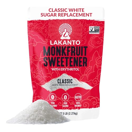 Lakanto Monk Fruit Sweetener With Erythritol, White Sugar Substit...