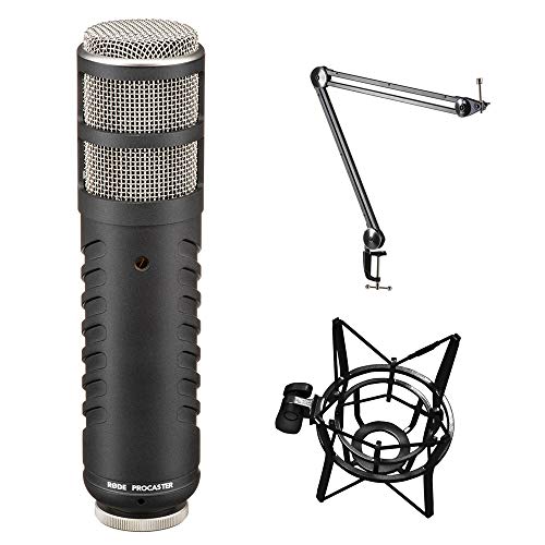 Rode Procaster Broadcast Dynamic Vocal Mic Bundle with Heil Sound PL2T Boom Mount & Rode PSM1 Shockmount