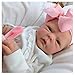 PPWYY 18 Pollici Realistico Reborn Bambola, Corpo Completo in Silicone Bambole Reborn dall'aspetto Reale con Vestiti e biberon Regalo per Bambini dai 3 Anni in su,Girl