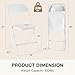 DUMOS 4 Pack Folding Chairs, Plastic Chairs with 330-Pound Capacity, Sturdy Metal Frame, Easy to Fold and Store, Comfortable for Indoor & Outdoor Use, Perfect for Home, Office, and Parties, White