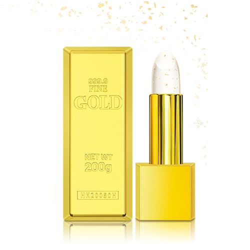 Transferproof Color Changing Lipstick, Long Lasting 24 Hours Moisturizing Glossy Shine Lip Gloss, Moisturizing Glossy Shine Gold Crystal (1pc)