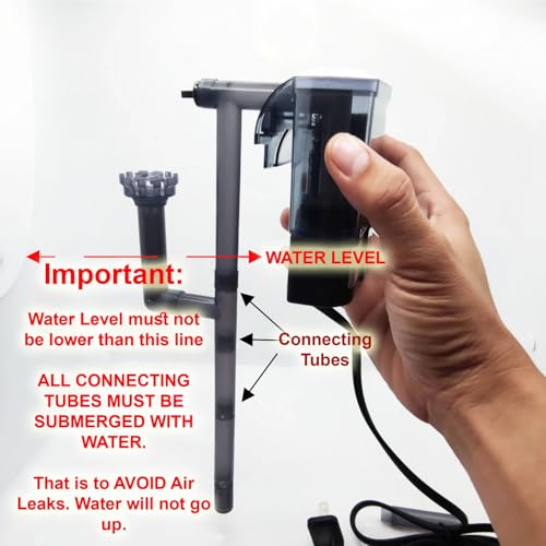 Image of Venus Aqua VS-SP03S Hang-On Canister Filter Hang On Back Aquarium Filter with Surface Skimmer, 300 LPH 3W Quiet Power Filter for 10-20L Fish Tanks, Freshwater & Saltwater Nano Aquariums