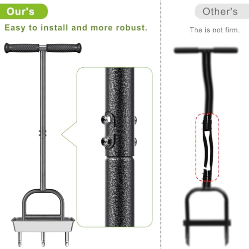 Aerador manual para césped Dolibest con 3 puntas de acero inoxidable miniatura 3
