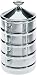 Produktbild Alessi Kalistò CB03 - Design Allzweck-Dose aus Edelstahl, Poliert,Ø 11 cm, 1,14 L