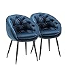 Marque Amazon – Movian Aliplum – Lot de 2 chaises de salle à manger, bleu foncé