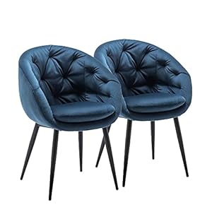 Marque Amazon – Movian Aliplum – Lot de 2 chaises de salle à manger, bleu foncé