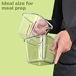 Glass Container Food Storage 32 oz, 4 Cup Overnight Oats Jar, Oven & Microwave Safe Deli Containers with Lids, Freezer Containers for Kitchen, Take Out and To Go, Soup Containers for Food Prep, 4 Pack | Microwave Dishwasher Oven Freezer Safe | Airtig