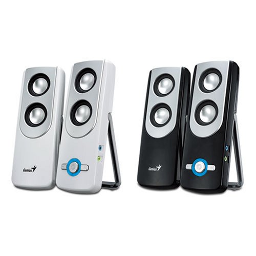 Genius SP i350 Multimedia Speaker System   2.0 channel   Altavoces (2.0, 10 W, 80 Db, AAA, 709 g, MP3 Player/CD Player/DVD player/Notebook) Negro