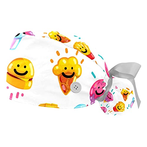 Chapeaux de travail respirants JDEZ pour hommes et femmes, lot de 2 casquettes à motifs originaux
