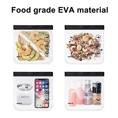 Ecohub Clear Tsa Approved Toiletry Bag 2 Pack 100% 3-1-1 Compliant Quart Size Travel Toiletry Bag Tsa Liquid Bag Travel Essentials Clear Travel Bags For Toiletries For Women Men (2Pcs Black) #TOP3