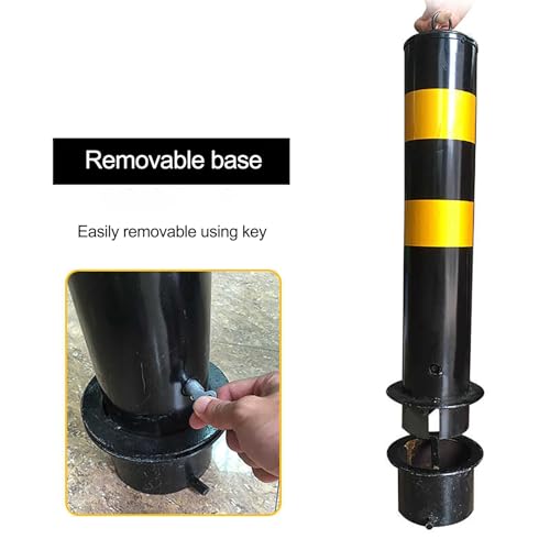 Poteau de sécurité pour chantiers et parkings résidentiels avec fixation béton - 4